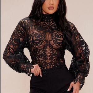 Stunning black lace top with